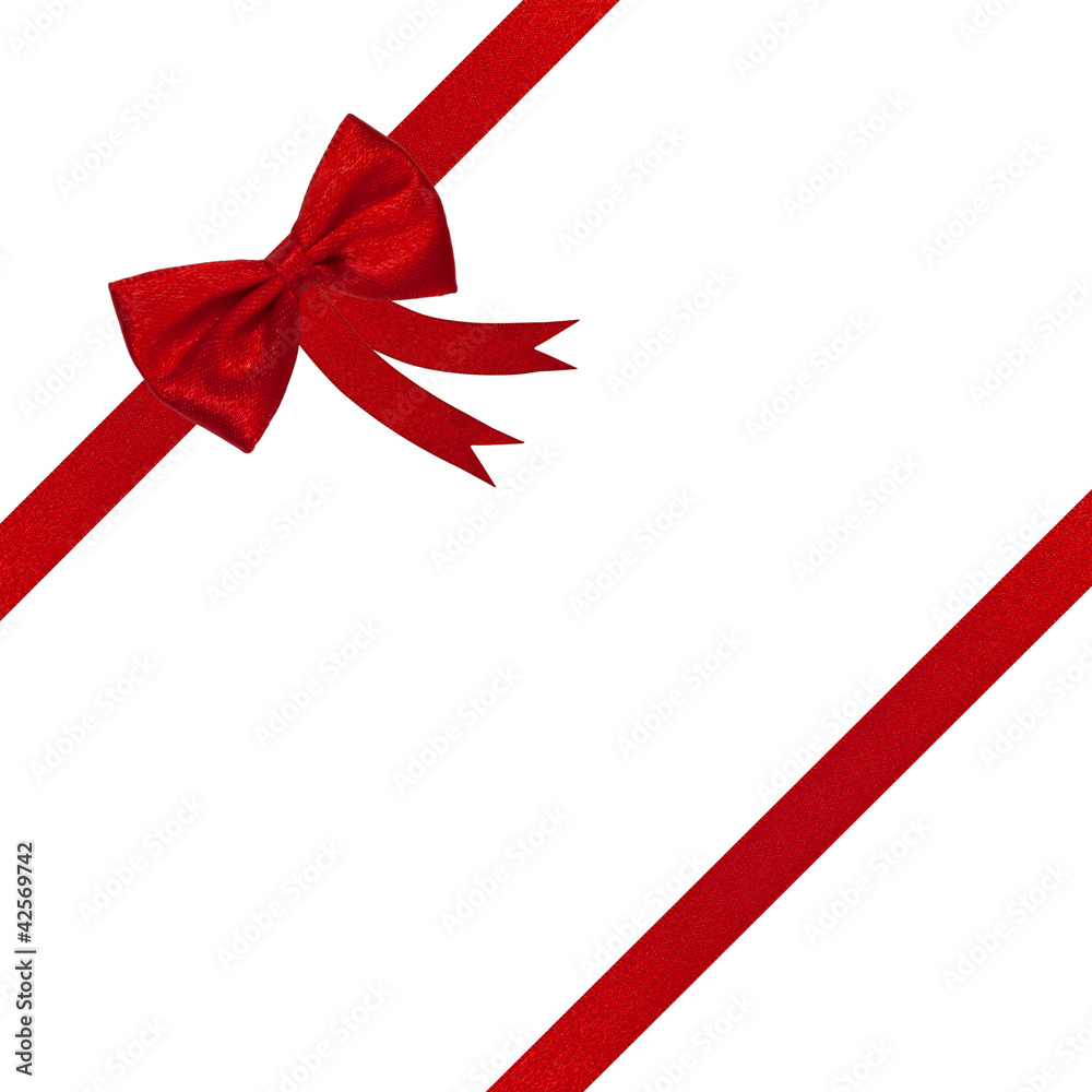 red ribbon gift bow present isolated on white red ribbon gift bow present isolated on white