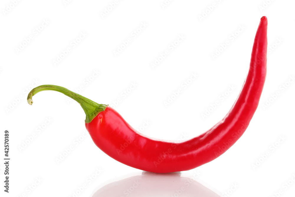 Red hot chili pepper isolated on white Red hot chili pepper isolated on white