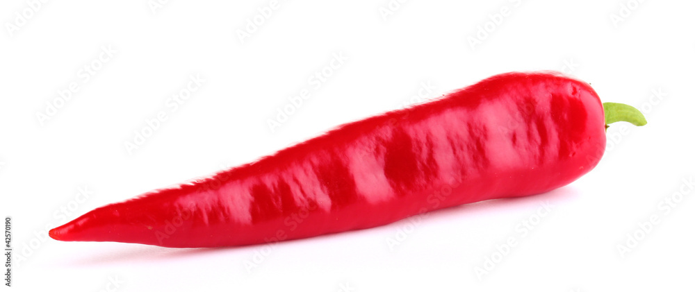 Red hot chili pepper isolated on white Red hot chili pepper isolated on white