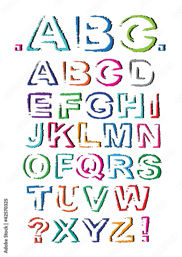 colorful grunge alphabet colorful grunge alphabet