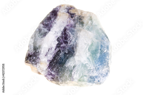 Stone slice with crystals of natural fluorite