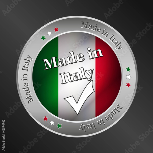 made in italy vector button