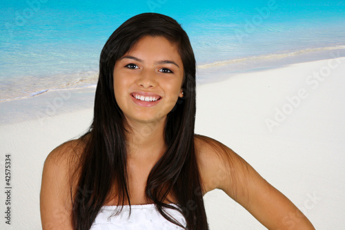 Teen Girl At Beach