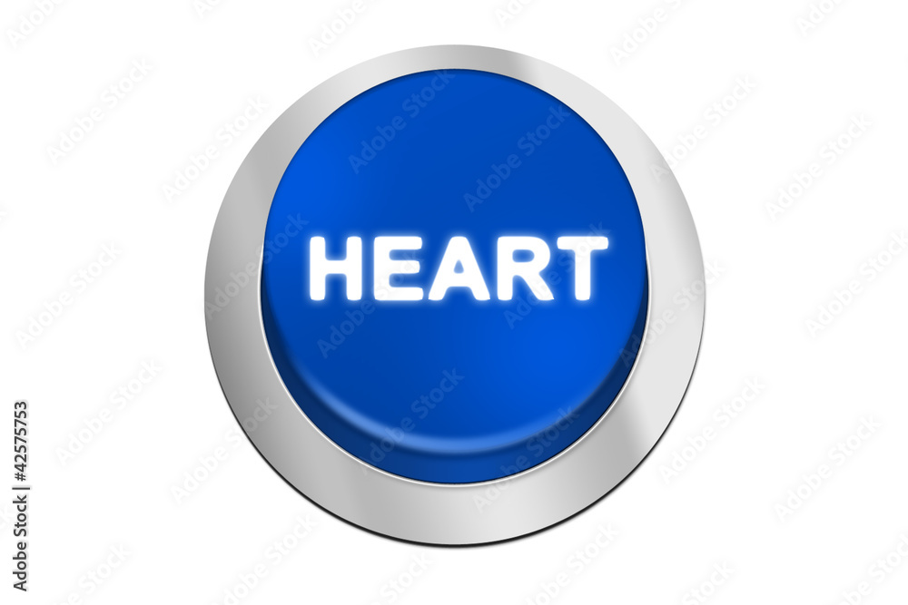 Botón azul heart Botón azul heart
