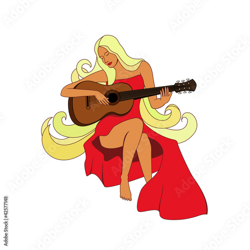 the girl with a guitar