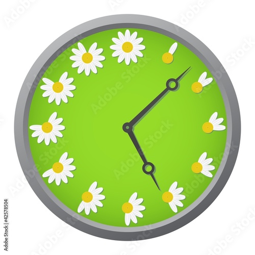 Fototapeta Naklejka Na Ścianę i Meble -  Daisy clock