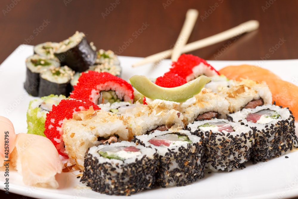 sushi on the plate sushi on the plate