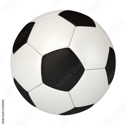 Soccer Ball. White background. 3d render