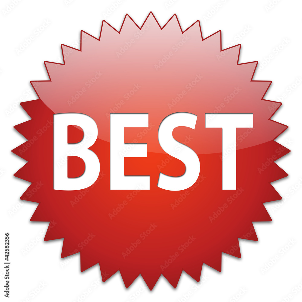 Naklejka premium sticker red best