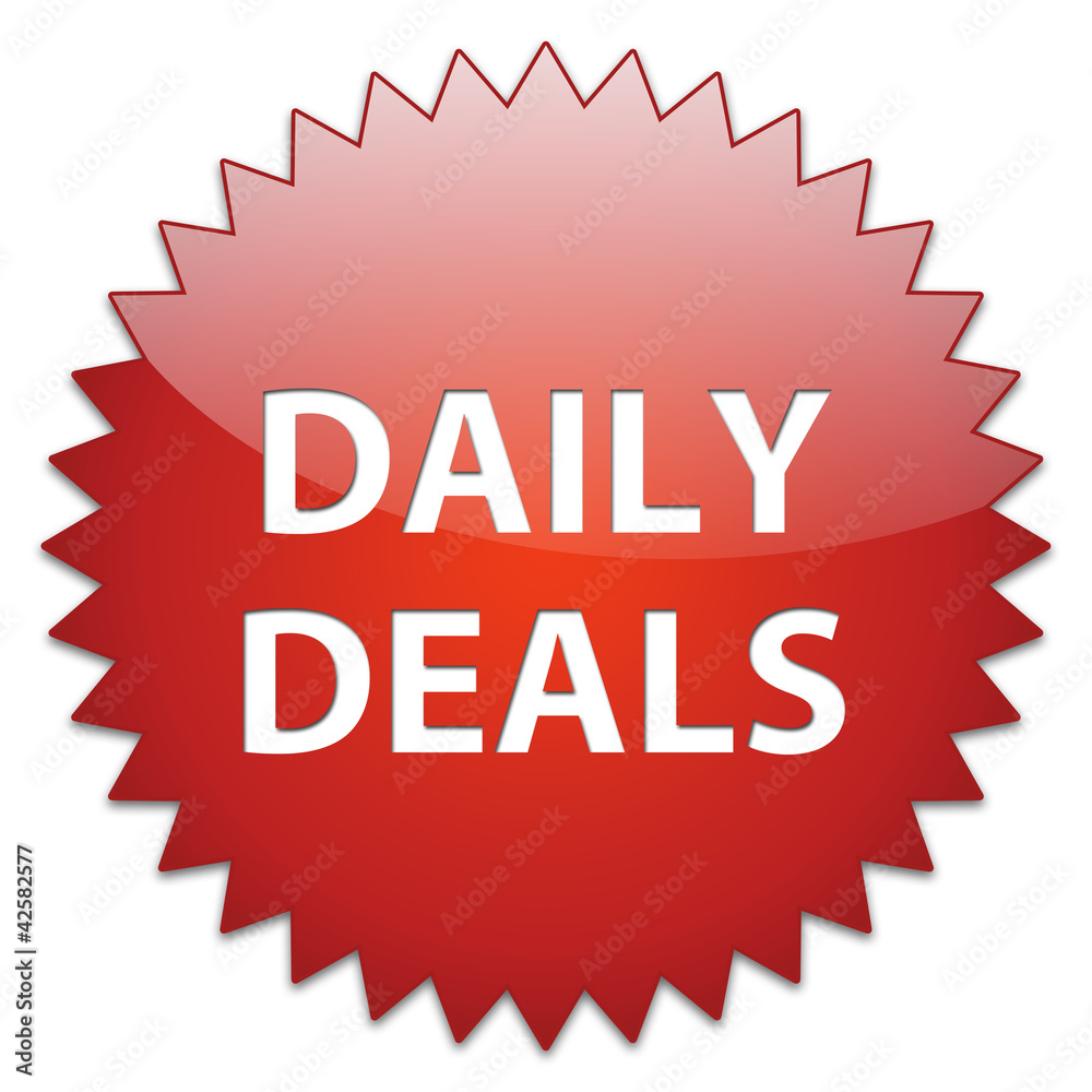 sticker red daily deals - obrazy, fototapety, plakaty 