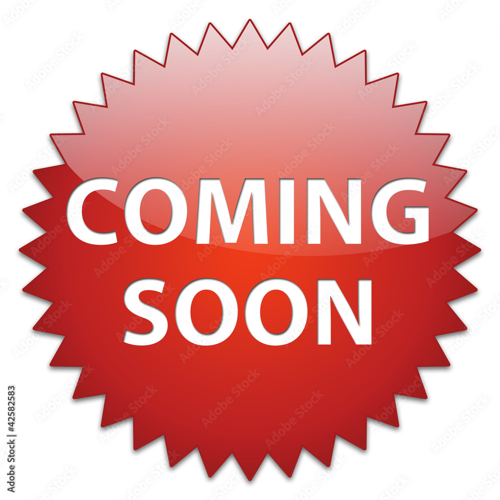 sticker red comming soon sticker red comming soon