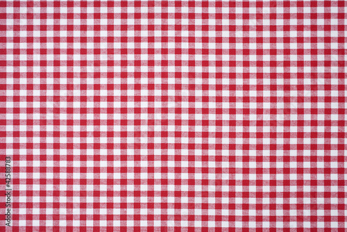 Red and White Checkered Fabric