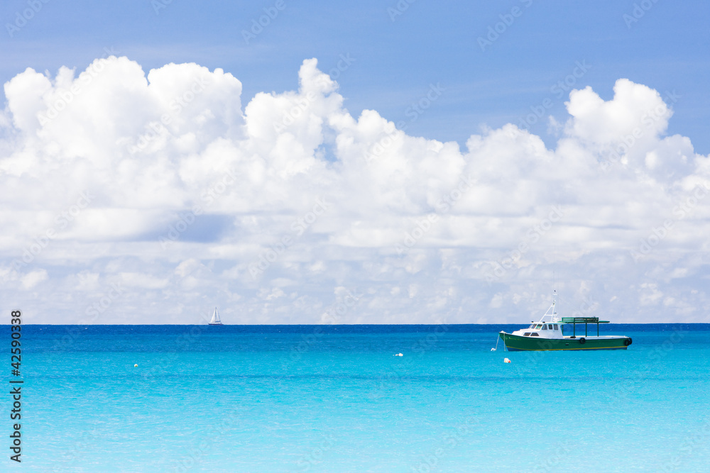 ship on Caribbean Sea, Barbados