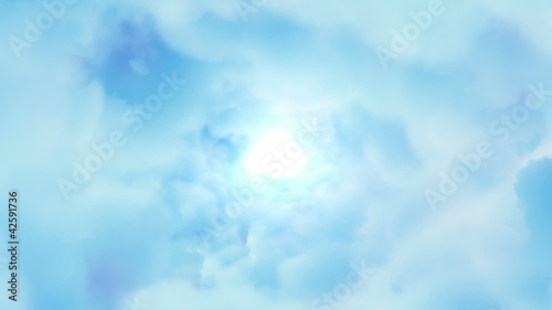 Heavenly flight towards the light