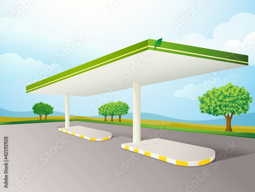 empty petrol pump shade