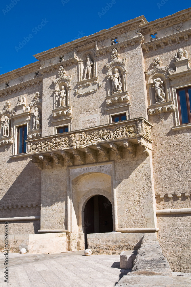 Obraz premium De Monti Castle of Corigliano d'Otranto. Puglia. Italy.
