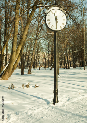 Clock in wonter park photo