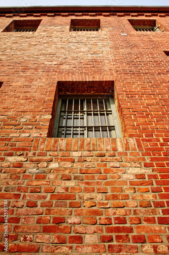 Windows on the prison wall