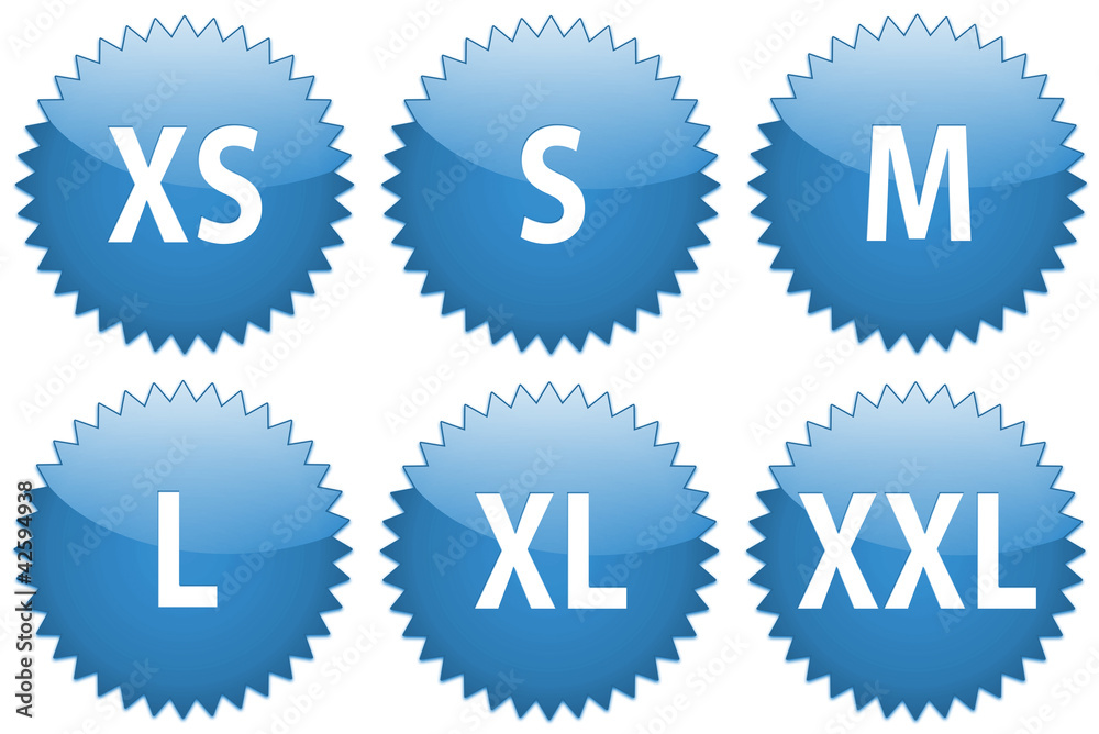 Naklejka premium sticker blue size collection