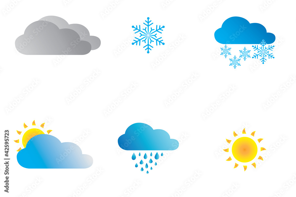 Obraz premium weather icons