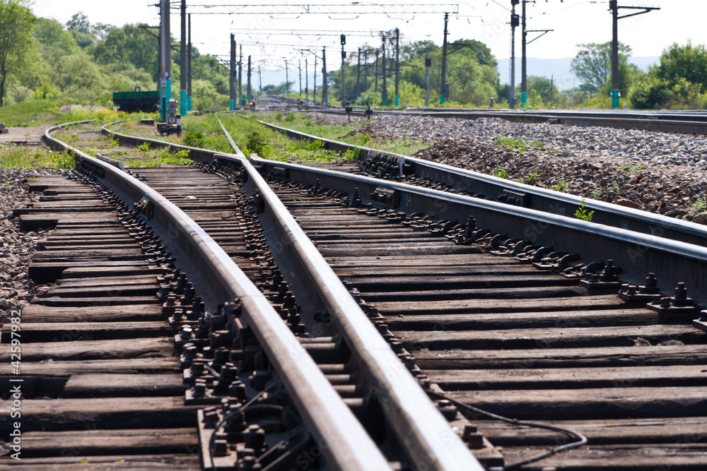 Fototapeta premium Railway infrastructure in countryside.