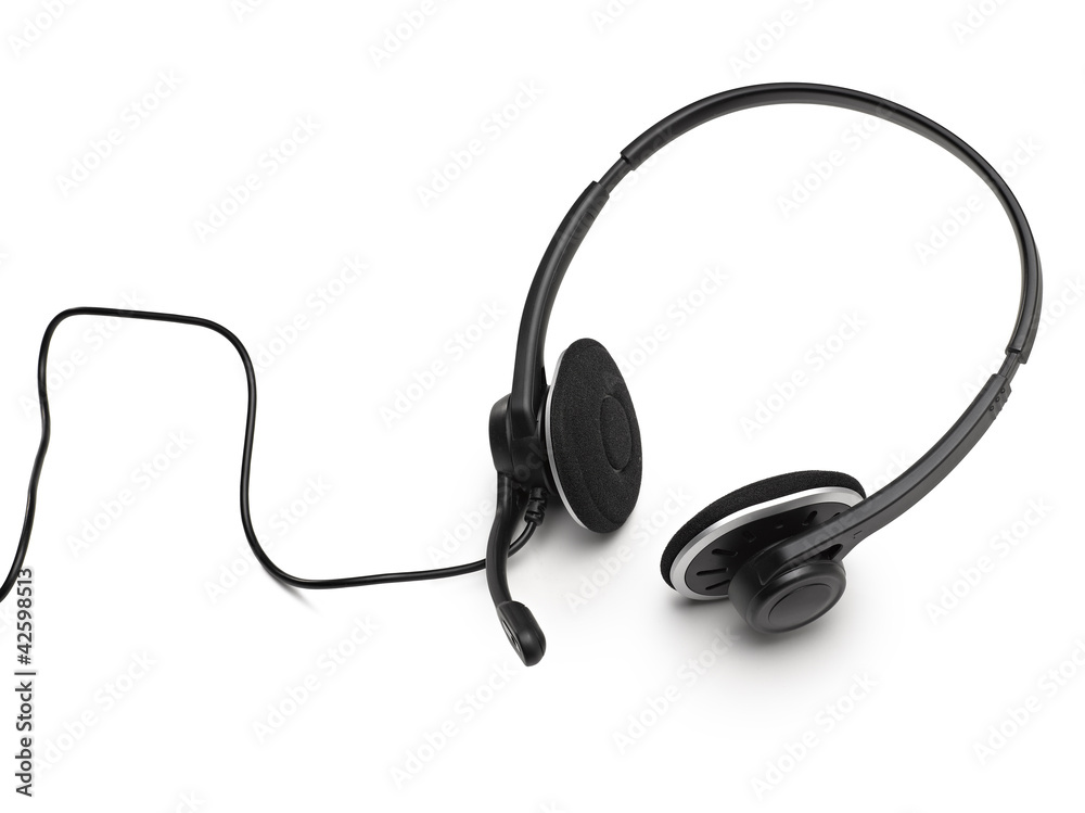 headset on a white background headset on a white background