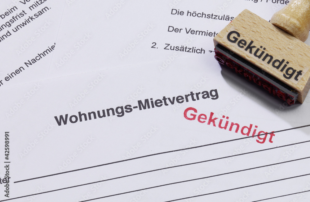Obraz premium Wohnungskündigung