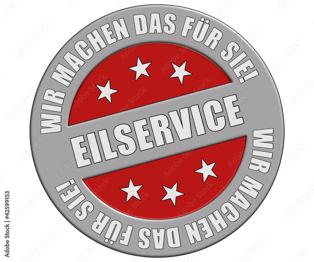 Schild graurot rt WMDFS EILSERVICE Schild graurot rt WMDFS EILSERVICE