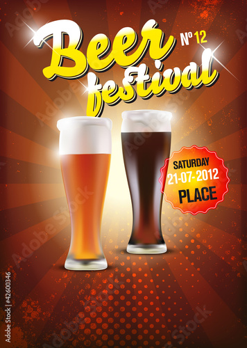 Vector beer festival poster - place for your text
