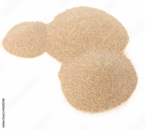 pile desert sand isolated on white