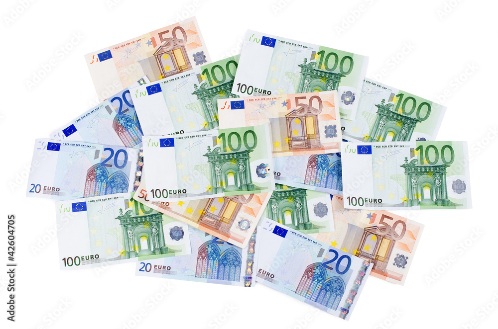 Euro banknotes as a background, close-up Euro banknotes as a background, close-up