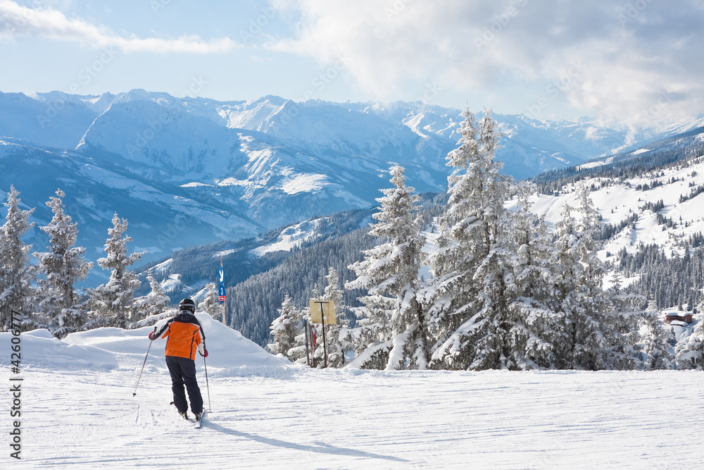 Ski resort Zell am See. Austria