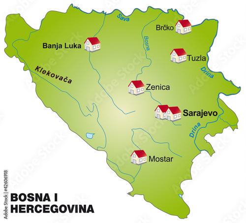 Internetkarte von Bosnien-Herzegowina