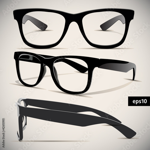 glasses vector set