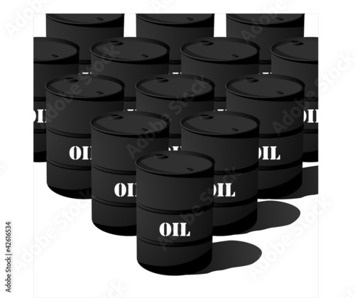 Black oil barrel stack design.