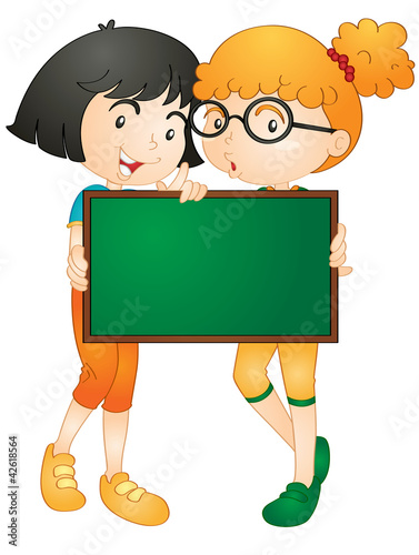 girls showing board