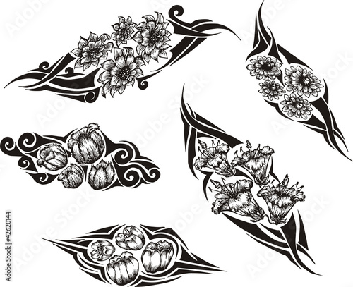 Tribal Flower Tattoos
