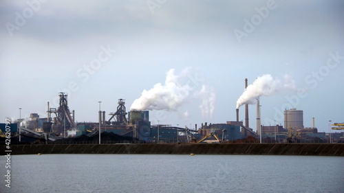 Industrial panorama in the Netherlands photo