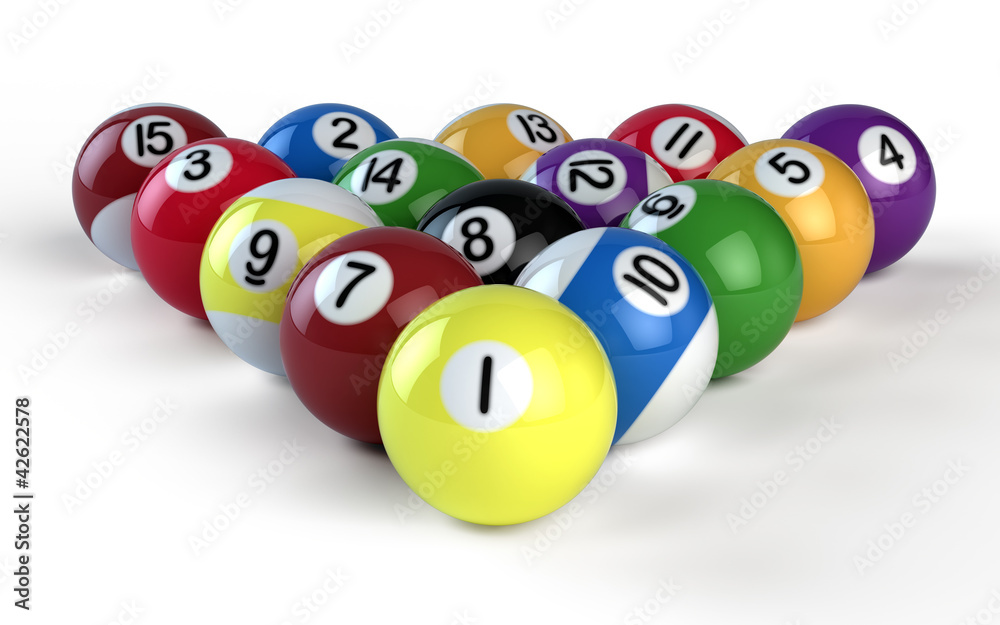 Billiard balls isolate on white Billiard balls isolate on white