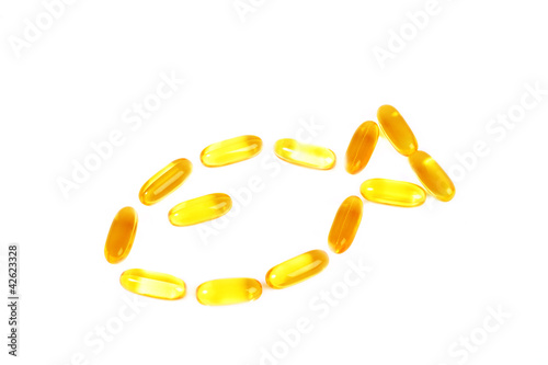Cod liver oil omega 3 gel capsules