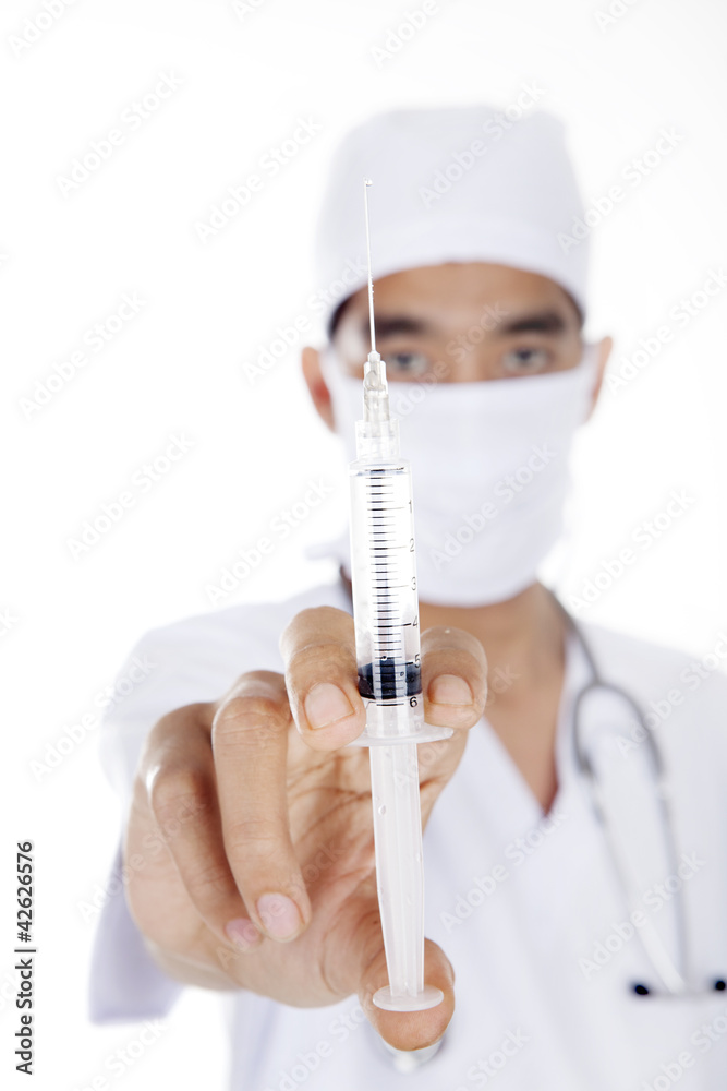 Doctor with syringe Doctor with syringe