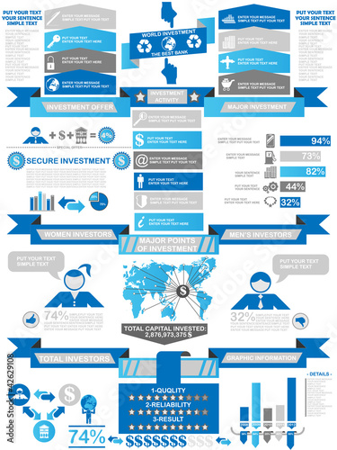 INFOGRAPHIC DEMOGRAPHICS BUSINESS BLUE