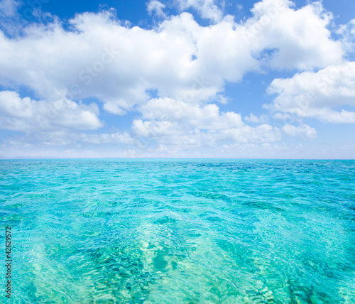 Fototapeta Naklejka Na Ścianę i Meble -  Belearic islands turquoise sea under blue sky