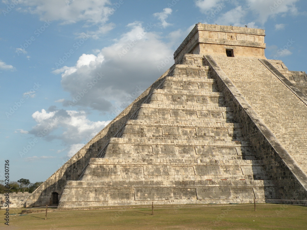 El Castillo Pyramid at Chichen Itza Mexico