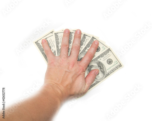 Dollars in hand photo