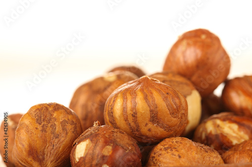 Hazelnuts Isolated on White Background