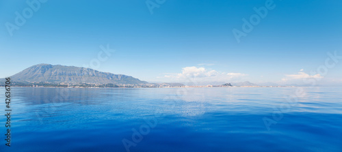 Fototapeta Naklejka Na Ścianę i Meble -  Alicante Denia view from blue calm sea