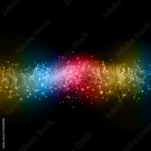 Abstract music notes