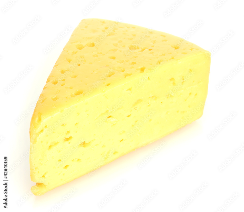 tasty cheese isolated on white