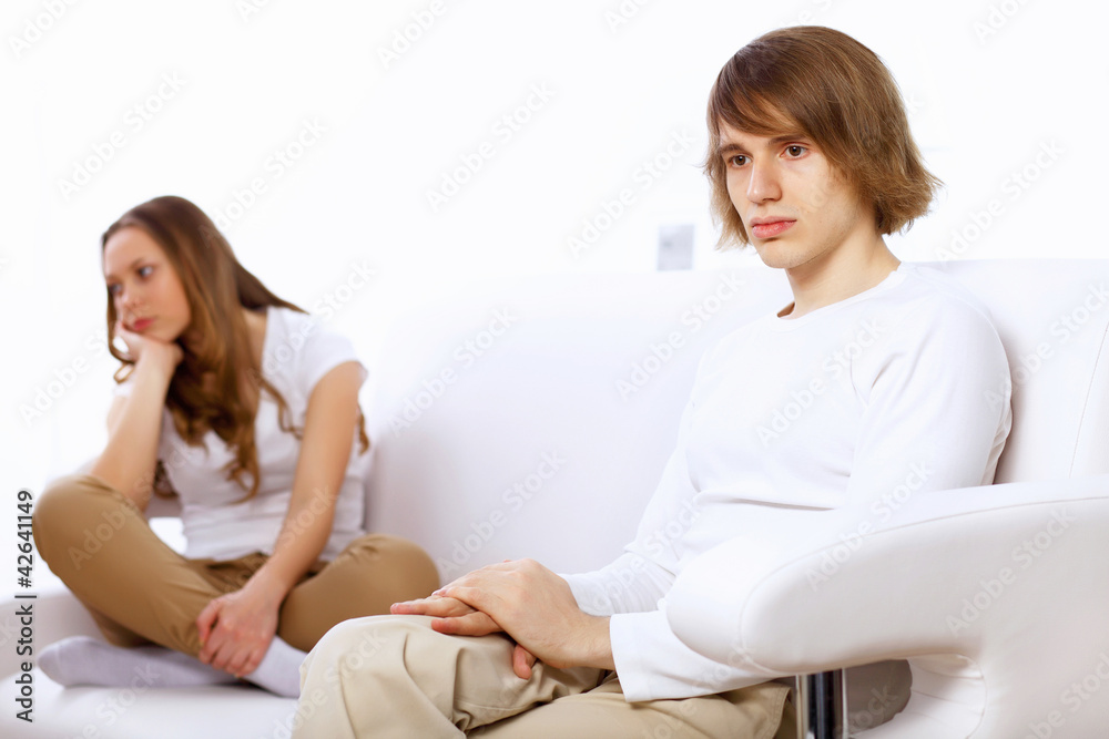 Obraz premium Young couple in conflict